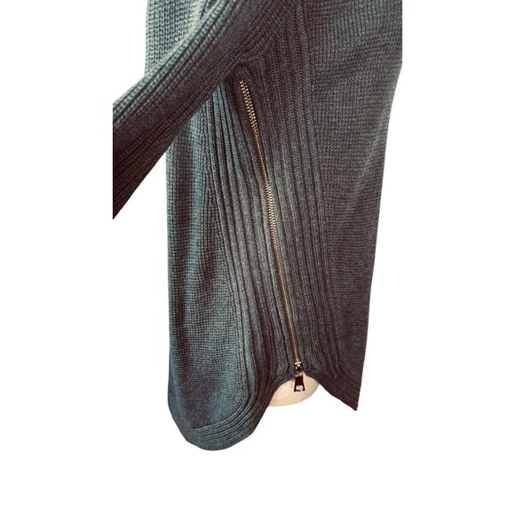 NWT I.N.C Petite Small Blue/Gray Knit Sweater Silver Side Zippers - Picture 9 of 16